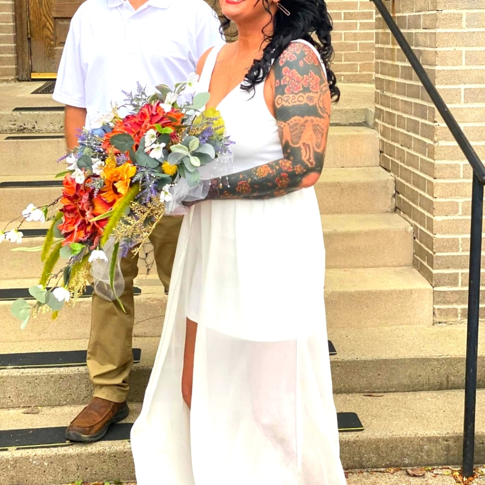 White formal dress, wedding dress
